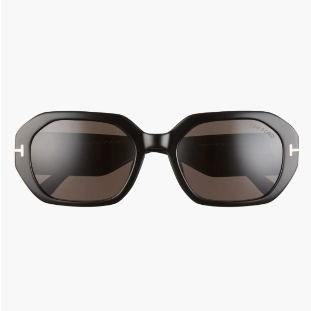 TOM FORD 55mm Geometric Sunglasses - BLACK